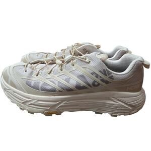 HOKA Mafate Three2 sneakers "Eggnog/Shifting Sand" men's size 12